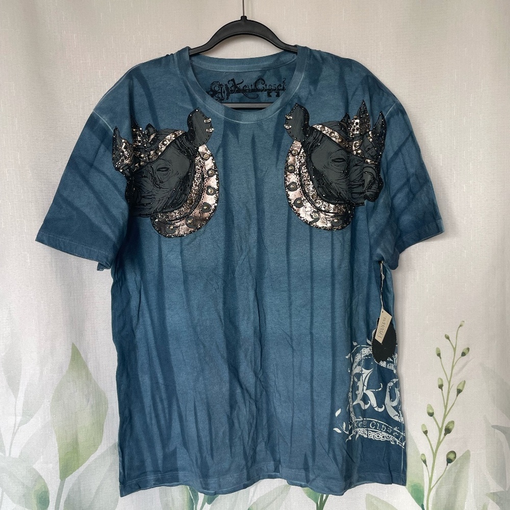 Brand-new Key Closet biker party show event Men's T-Shirt gift Swarovski element